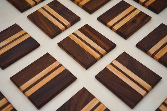 Mixed Wood Coasters - From Scratch