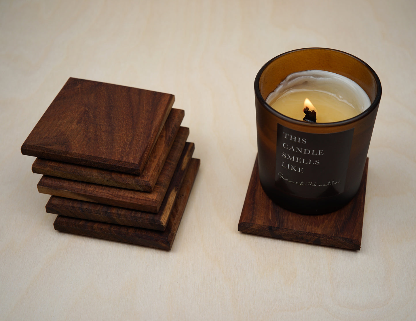 Dark Rustic Wooden Coasters - From Scratch