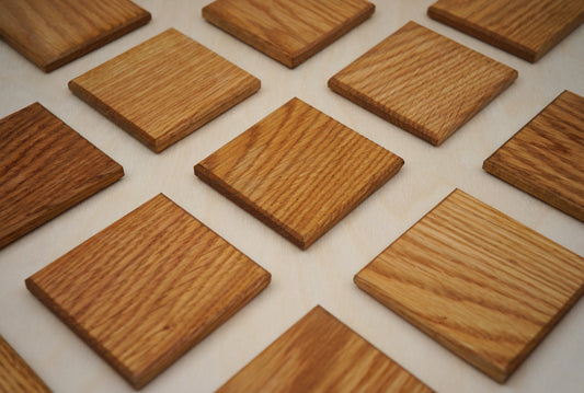 Light Coloured Wooden Coasters - From Scratch