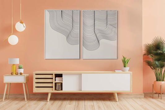 Minimalist Wall Art (Set of 2)(Frameless) - From Scratch